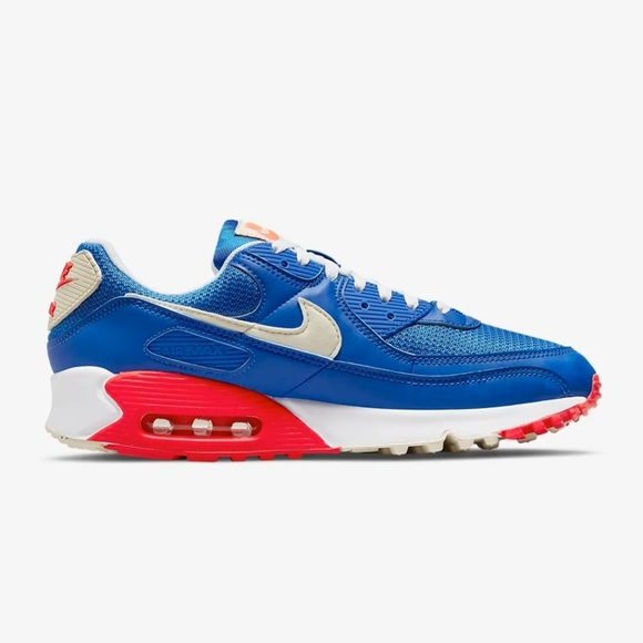 Nike Air Max 90 USA Hyper Royal Coconut Milk DM8316 400 Men's Size 8 New - Picture 4 of 5